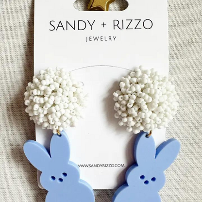 Bunny Dangles in Periwinkle